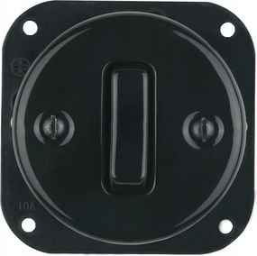 Retro kapcsoló kerámia fekete keret nélkül