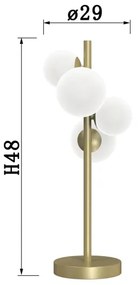 ONLI - Asztali lámpa PALOMA 4xG9/10W/230V 48 cm arany