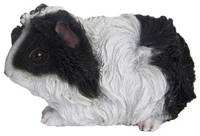 Tengerimalac polyresin szobor, fekete és fehér csíkos, kültéri és beltéri dekorációs kiegészítő