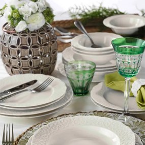 24 részes fehér porcelán étkészlet