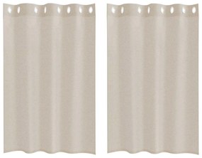 Függönyök függönyökkel 2 pcs Homokszín Poliészter