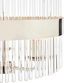 LAURA ASHLEY 3736027-Q ALEXA Kristály Függesztett Lámpa Fehér, Polírozott Nikkel E14 IP20