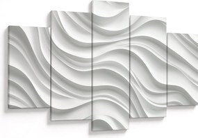 Kép - 3D fehér hullámok (150x105 cm)