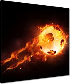 Vászonkép 80x80 Labdarúgás a tűzben