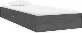 vidaXL Small Single szürke tömör fa ágykeret 75 x 190 cm