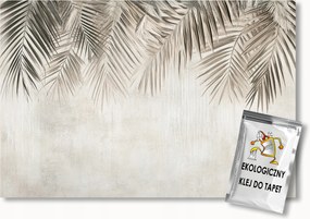 Fotótapéta Flizelina Dekoráció Természet Bézs Barna Pálmalevelek 400x280 ragasztó