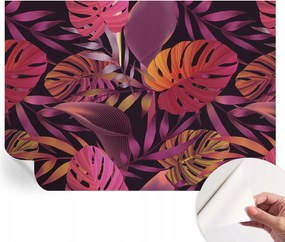 Divatos öntapadós fali tapéta Egzotikus levelek 208x146 cm