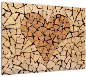 Kép - szív fából (70x50 cm)