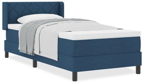 Boxspring Ágy Mattal - Kék - 100 x 200 cm - Szövet