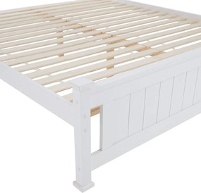 Ágy ágyráccsal, fenyő/fehér, 160x200 LUCAS NEW