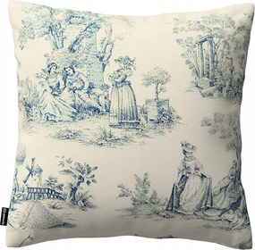 Dekoria párnahuzat ekrü, kék figurák 43x43