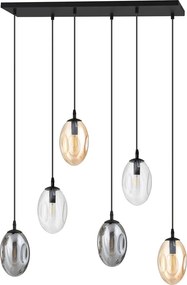 Emibig modern függeszték astral fekete grafit mézédes átlátszó emi1268/6m1