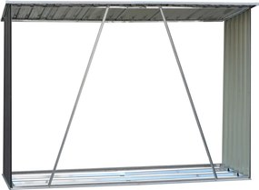 Tűzifa tároló, antracit/fehér, 217x82x154 cm, DARYL TYP 2