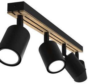 Spotlámpa TERRA 4xGU10/8W/230V fekete/tölgy