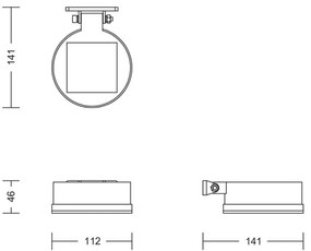 Philips - LED Napelemes fali lámpa VYNCE LED/1,5W/3,7V 1500 mAh IP44