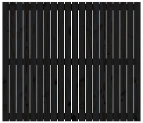 fekete tömör fenyőfa fali fejtámla 127,5 x 3 x 110 cm
