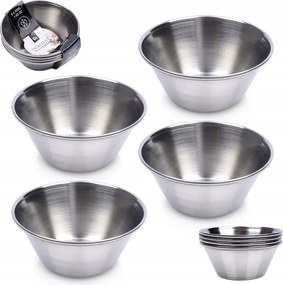 4x Acél tálak mártás tartályok 6 cm 40 ml