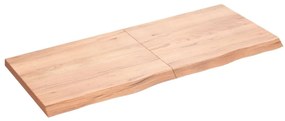 világosbarna kezelt tömör tölgyfa fali polc 120 x 50 x (2-4) cm