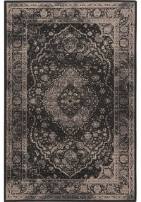 Sötétszürke gyapjú szőnyeg 133x180 cm Zana – Agnella