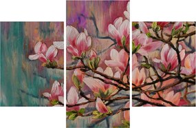 Kép - olajfestmény, virágzó Sakura (90x60 cm)
