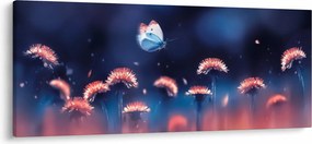 Pitypang képe kék pillangóval (120x50 cm)