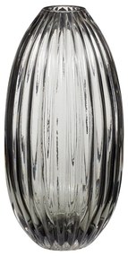 Smoked szürke üveg váza, magasság 30 cm - Hübsch