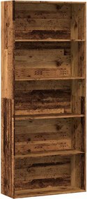vidaXL antik fa színű szerelt fa könyvszekrény 80 x 30 x 189 cm