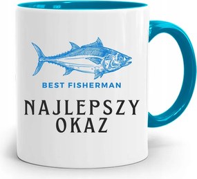 Kék Horgász Bögre Legjobb Példány fényképes nyomtatással