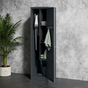 AGNES fém takarítószekrény, 500 x 1850 x 500 mm, antracit