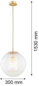 Argon 8626 - Csillár zsinóron HAMPTON 1xE27/15W/230V