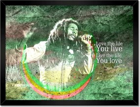 Poszterek keretben 40x30 Bob Marley egy koncerten