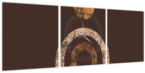 Kép - Narancssárga ívek N⁰1 (órával) (90x30 cm)