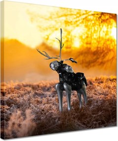 Vászonkép 30x30 Chopper az erdőn