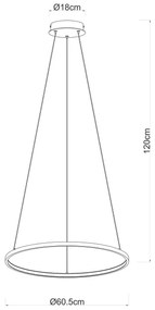 Globo 67192-29BR - LED Csillár zsinóron RALPH LED/29W/230V barna