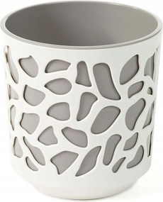 Virágtartó műanyag bézs Lamela 14 cm x 14 x 15 cm