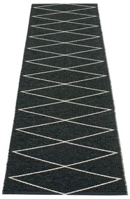 Fekete kültéri-beltéri futószőnyeg 70x240 cm Max Black – Pappelina