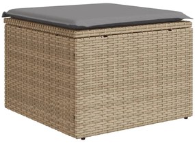 vidaXL 9 részes vegyes bézs polyrattan kerti ülőgarnitúra párnákkal