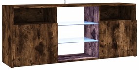 füstös tölgy színű LED-es TV-szekrény 120 x 30 x 50 cm