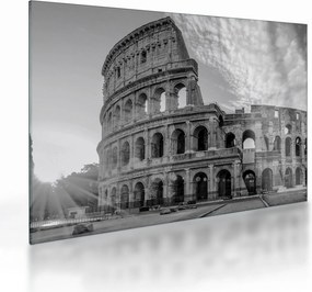 Üveg kép - Colosseum Rómában, fekete-fehér (70x50 cm)