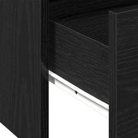Fekete Tölgy Kávézó Asztal 102x55x43.5 cm Mérnöki Fából Készült