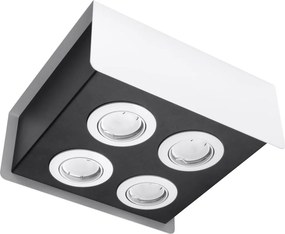 SOLLUX SL-0408 STEREO Kocka Mennyezeti Lámpa Fehér, Fekete GU10 IP20