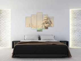 Kép - Fitz Henry Lane, The United States Frigate President Engaging the British Squadron, reprodukciók (150x105 cm)