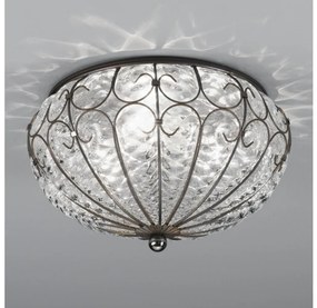 SIRU - Mennyezeti lámpa SAN TOMÀ 3xE14/40W/230V átlátszó/króm Velencei üveg