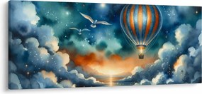 Kép - Repülés az éjjeli ég alatt (120x50 cm)