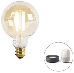 Okos E27 LED izzó G95 arany 7W 806lm 1800K - 3000K
