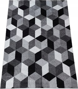 Geometrikus sakktábla szőnyeg nagy 300x400 cm