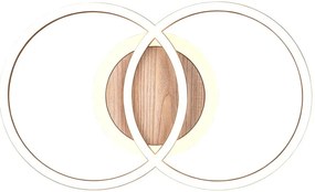 Fekete-barna LED szabályozható mennyezeti lámpa 28x46 cm Giro – Trio