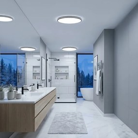 LED mennyezeti lámpa HUGO LED/16/24/32W/230V 3000/4000/6500K átm. 37 cm IP54 fekete