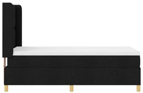 Boxspring Ágy Matraszsal Fekete 100x200 cm Szövet