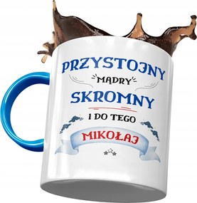 Kék Bögre Mikulás Kollégáknak Ajándék Nyomtatott Fotóval